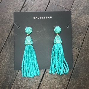 BaubleBar turquoise/gold beaded earrings
